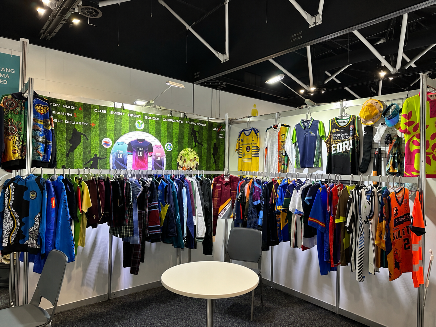 MAXAM trade show apparel booth