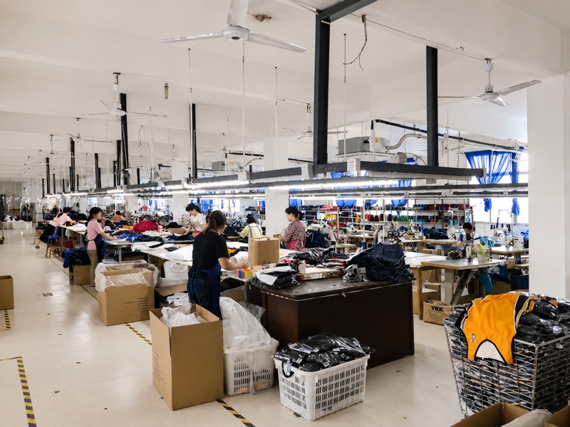 MAXAM apparel manufacturing floor