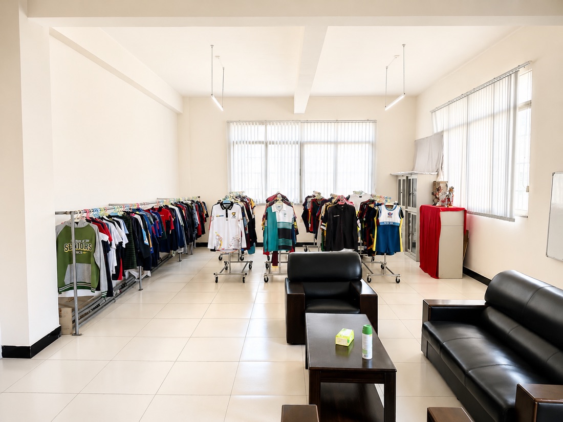 MAXAM sample room garment review area